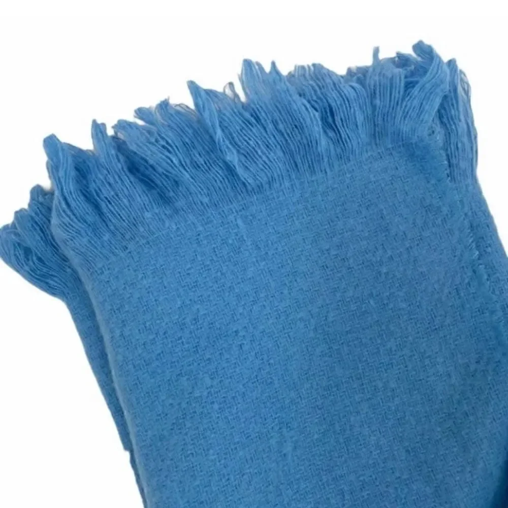 🛍A New Day Women’s Solid Baby Blue Fashion Fringe Ends Blanket Scarf